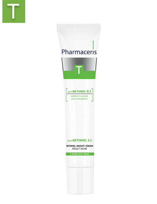 PHARMACERIS T Anti-Acne and Anti-Wrinkle RETINOL NIGHT CREAM Adult Acne Pure-RETINOL 0.3 40 ml