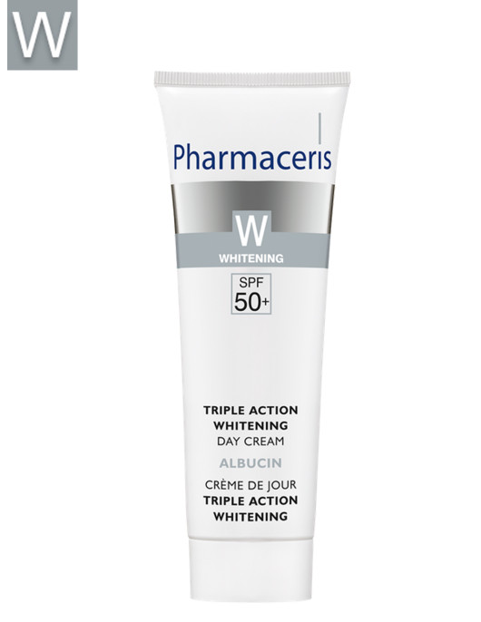 PHARMACERIS W TRIPLE ACTION WHITENING SKIN LIGHTENING DAY CREAM SPF 50+  ALBUCIN 30 ml