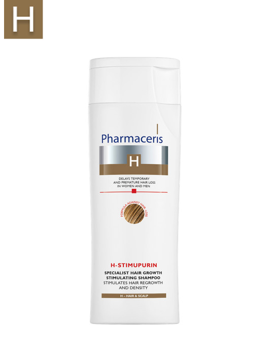 PHARMACERIS H PROFESSIONAL HAIR GROWTH STIMULATING SHAMPOO Stimulates Healthy, Thicker Hair Growth H-STIMUPURIN 250 ml